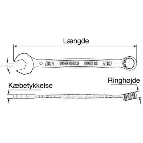 U-ringnyckel Teng Tools 8006